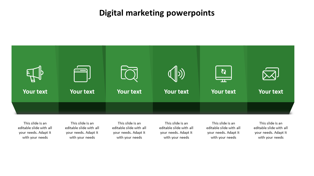 digital marketing powerpoints-green